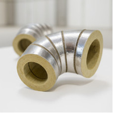 Отвод кашированный алюминиевой фольгой 18x20 мм 45° ГОСТ 23208-2003