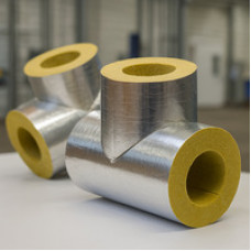 Тройник кашированный алюминиевой фольгой переходной 25x15x50 мм 45° ГОСТ 23208-2003